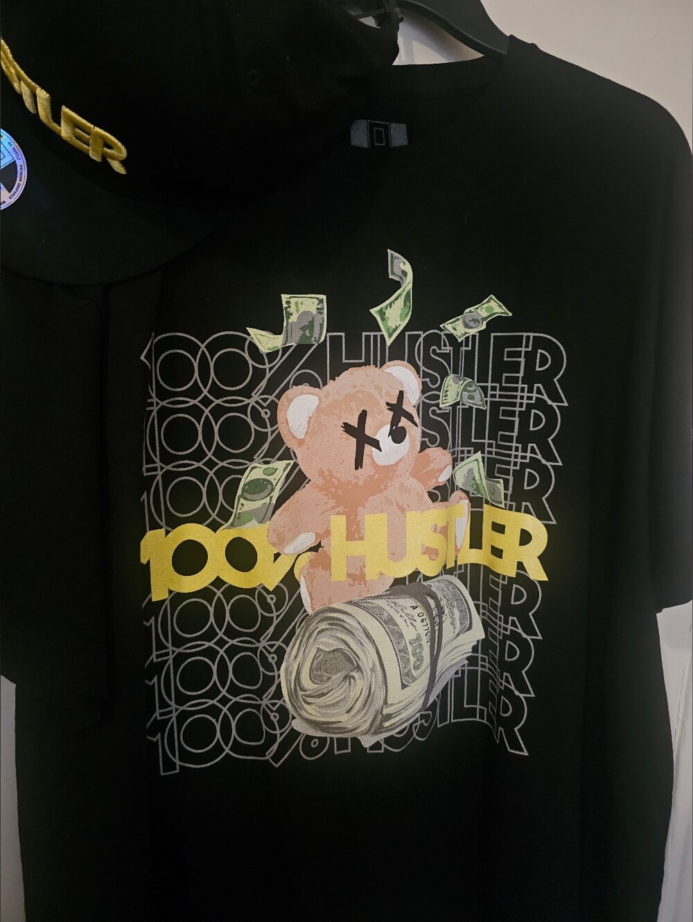 100% Hustler Graphic Tee - Black